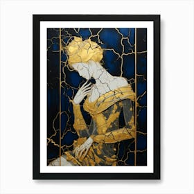 Kintsugi Golden Repair Japanese Style 8 Art Print