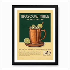 Moscow Mule Classic Cocktail Art Print