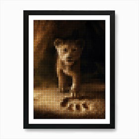 The Lion King Movie Poster In A Pixel Dots Art Style Art Print