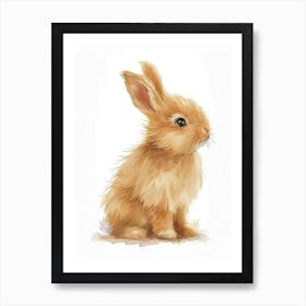 Netherland Dwarf Rabbit Kids Illustration 3 Art Print