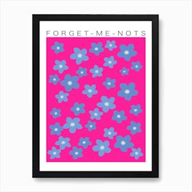 Forget Me Not Spring Flower Art Print