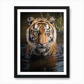 Tiger Art In Photorealism Style 3 Art Print