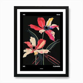 No Rain No Flowers Poster Anemone 2 Art Print