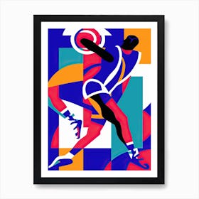 Basketball In The Style Of Matisse 4 Poster