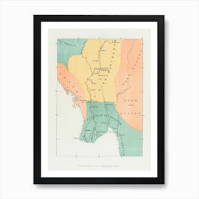 Map Of The Ond Burman Kingdom And Its Neighbor From The Thirty Seven Nats A Phase Of Spirit Worship Prevailing In Burma (1906) Art Print