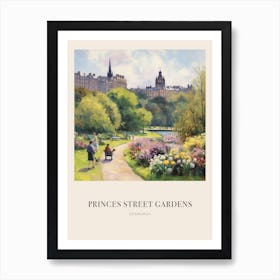 Princes Street Gardens Edinburgh United Kingdom 2 Vintage Cezanne Inspired Poster Art Print