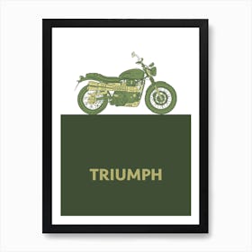 Motorbike Triumph Scrambler Art Print