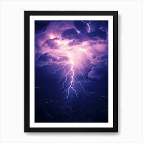 Lightning - Lightning Stock Videos & Royalty-Free Footage Art Print