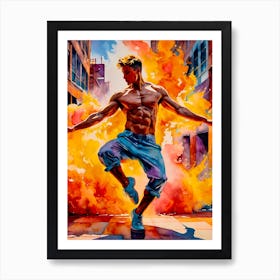 Street Art Dancer Painting Art Print