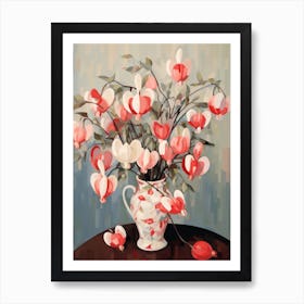 Bleeding Heart Flower Still Life Painting 1 Dreamy Art Print