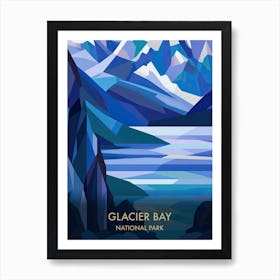 Glacier Bay National Park Travel Poster Matisse Style 1 Art Print