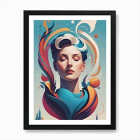 Portrait Of A Woman 3 Art Print