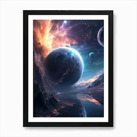 Space Planets Art Print