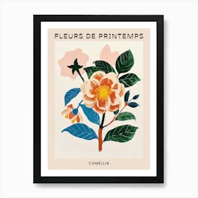 Spring Floral French Poster  Camellia 2 Art Print