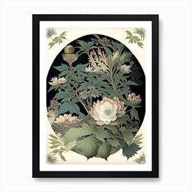 Kenrokuen, Japan Vintage Botanical Art Print