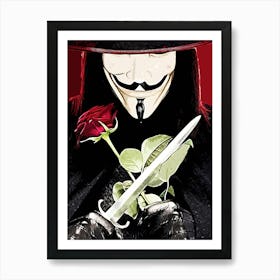 V For Vendetta movie 4 Art Print