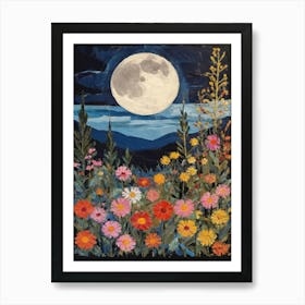 Moonlight In The Meadow Art Print