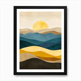 Sunset In The Mountains 2 Art Print