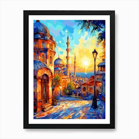 Sleymaniye Mosque Pixel Art 10 Art Print