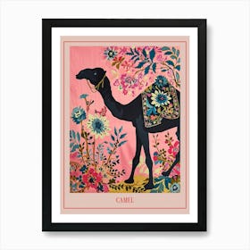 Floral Animal Painting Camel 3 Poster Art Print