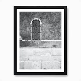 Arched Shuttered Window Venice Art Print