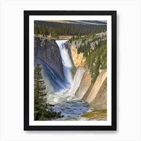 The Upper Falls Of The Yellowstone River, United States Realistic Photograph (3) Art Print