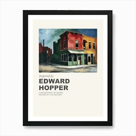 Museum Poster Inspired By Edward Hopper 1 Art Print