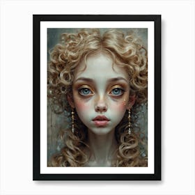 Portrait of a magical fairy 3 Art Print