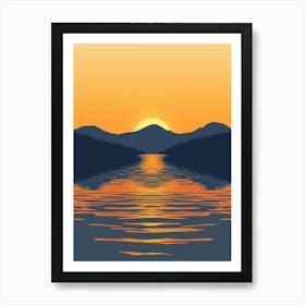 Sunset In The Mountains 65 Art Print