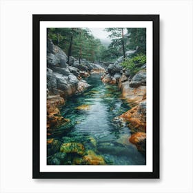 River In The Forest Art Print