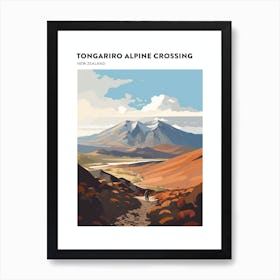 Tongariro Alpine Crossing New Zealand 3 Hiking Trail Landscape Poster Art Print