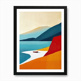 Boat On The Beach, Minimalism, Italy Art Print