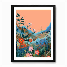 Boho Wildflower Painting Fireweed 3 Art Print