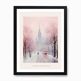 Dreamy Winter Painting Poster Glasgow United Kingdom 2 Art Print