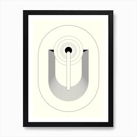 Blacks Geometric Abstract Art Print