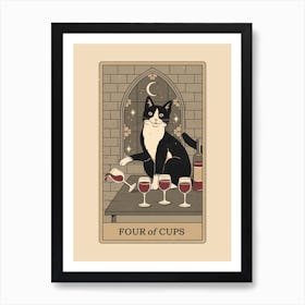 Chat Tarot Chat Noir Affiche pour Salon