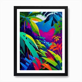 Costa Rica Colourful Painting Tropical Destination Art Print