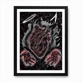 Good/Evil Heart Art Print
