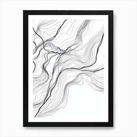 Abstract Line Drawing 8 Affiche