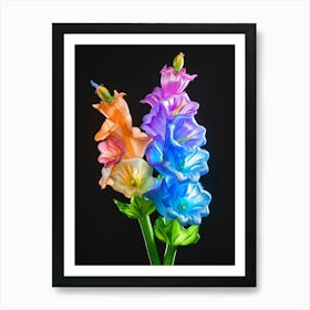 Bright Inflatable Flowers Delphinium 1 Art Print