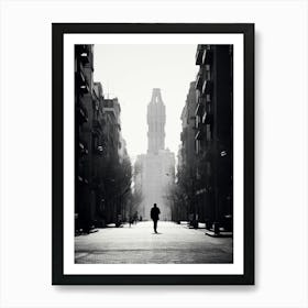 Barcelona, Spain, Mediterranean Black And White Photography Analogue 2 Art Print