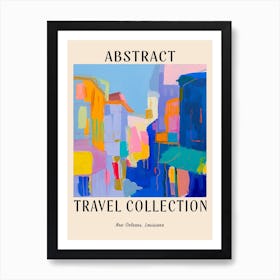 Abstract Travel Collection Poster New Orleans Louisiana 1 Art Print