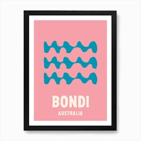 Bondi Beach, Australia, Graphic Style Poster 4 Art Print