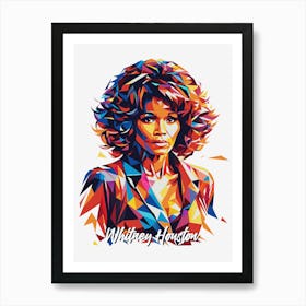 Whitney Houston 02 Portrait Music Icon WPAP Pop Art Poster