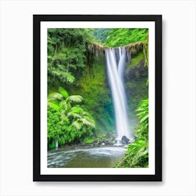 Nauyaca Waterfalls, Costa Rica Realistic Photograph (3) Art Print