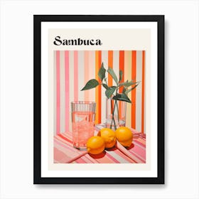 Sambuca Retro Cocktail Poster Art Print