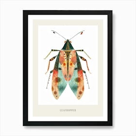 Colourful Insect Illustration Leafhopper 6 Poster Art Print