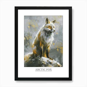 Arctic Fox Precisionist Illustration 3 Poster Art Print