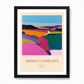 Colourful Abstract The New Forest England 3 Poster Art Print