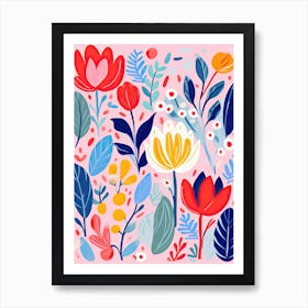 Floral Symphony; Matisse Style Art Print